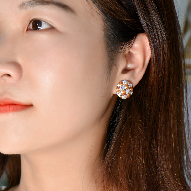 18K Womens Gold Earrings
