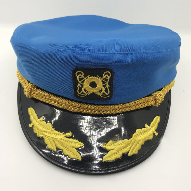 Korean version of retro men and women Navy blue navy cap