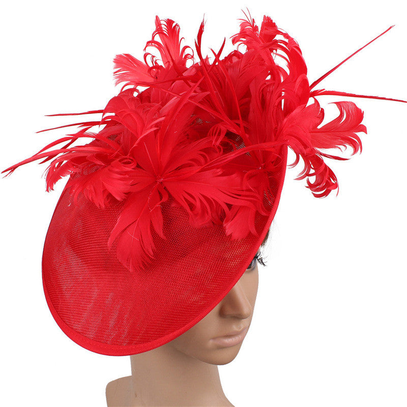Horse Racing Festival Fashion High-End Top Hat Hair Accessories Aristocratic Ladies Feather Hat Hair Accessories Hairpin