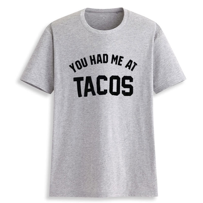 Casual loose tacos letter print T-shirt top
