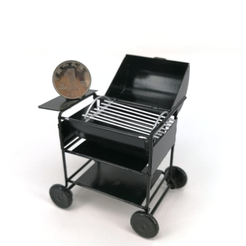 Baby House Miniature BBQ Oven Square Grill Decoration
