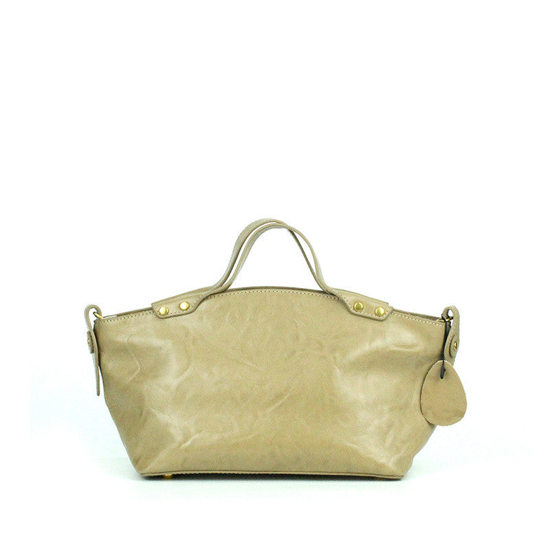 Grape Leather Vintage Grab Pattern Handbag Shoulder Bag