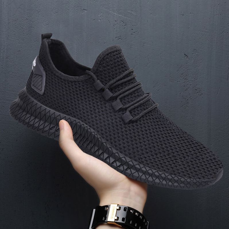 Flying woven casual shoes summer soft sole single shoe mesh