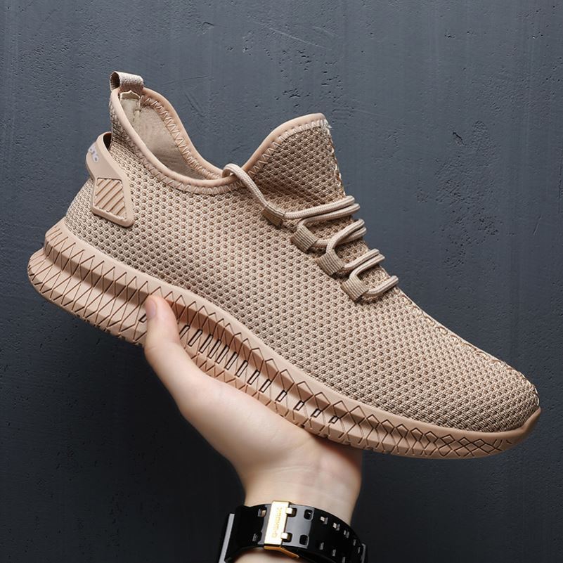 Flying woven casual shoes summer soft sole single shoe mesh