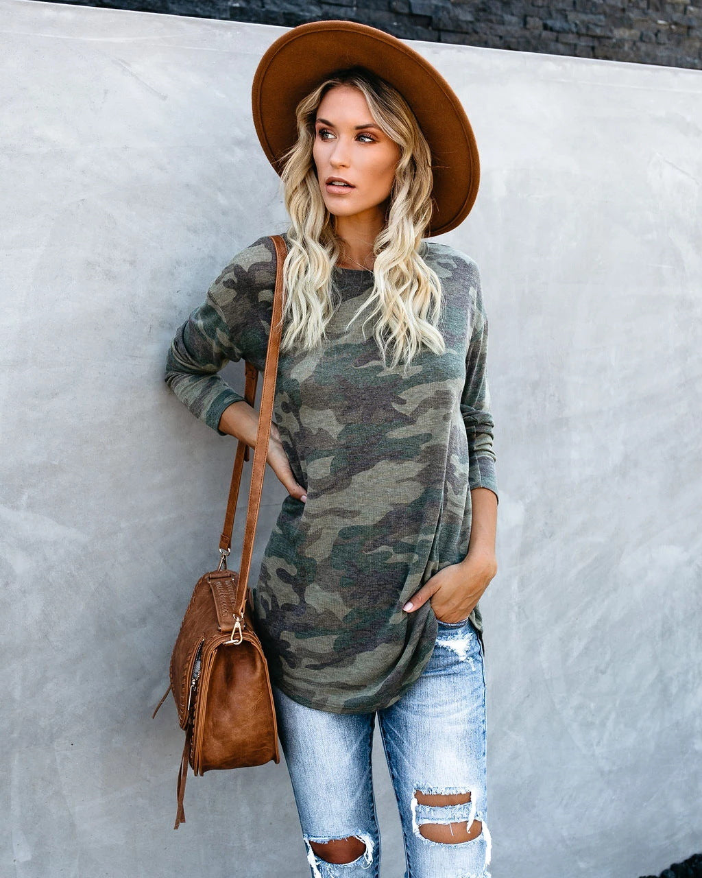 Autumn And Winter New Camouflage Long-sleeved T-shirt