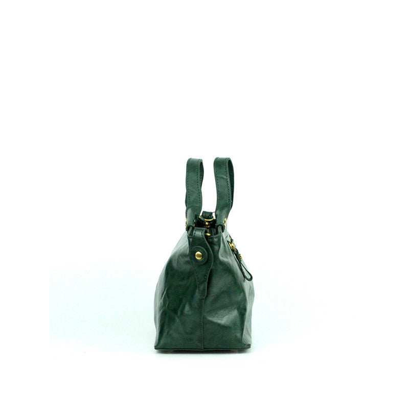 Grape Leather Vintage Grab Pattern Handbag Shoulder Bag