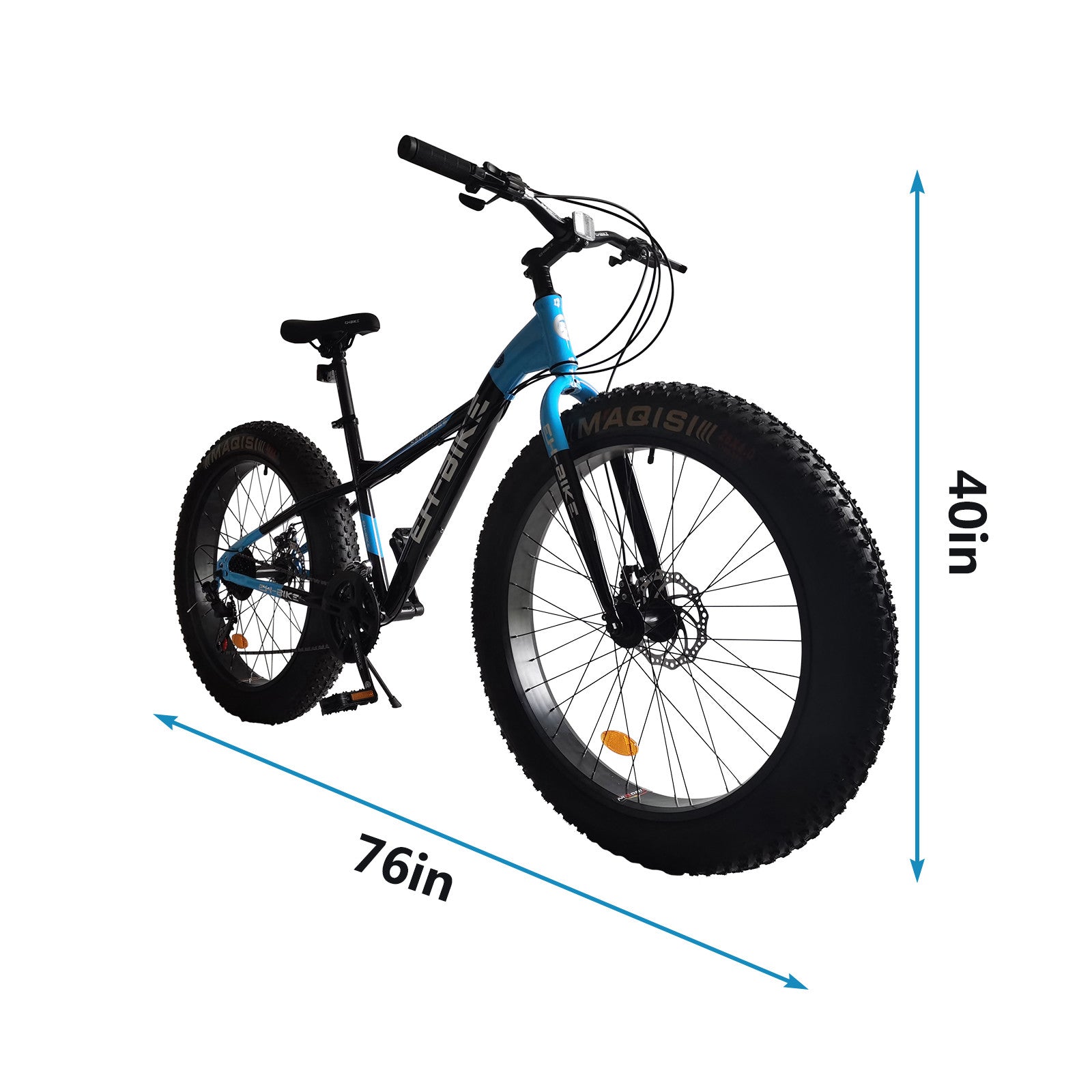 Fat Tire Bike For Mountain/snow/road, 26-Inch Wheels, 21-Speed, Steel Frame