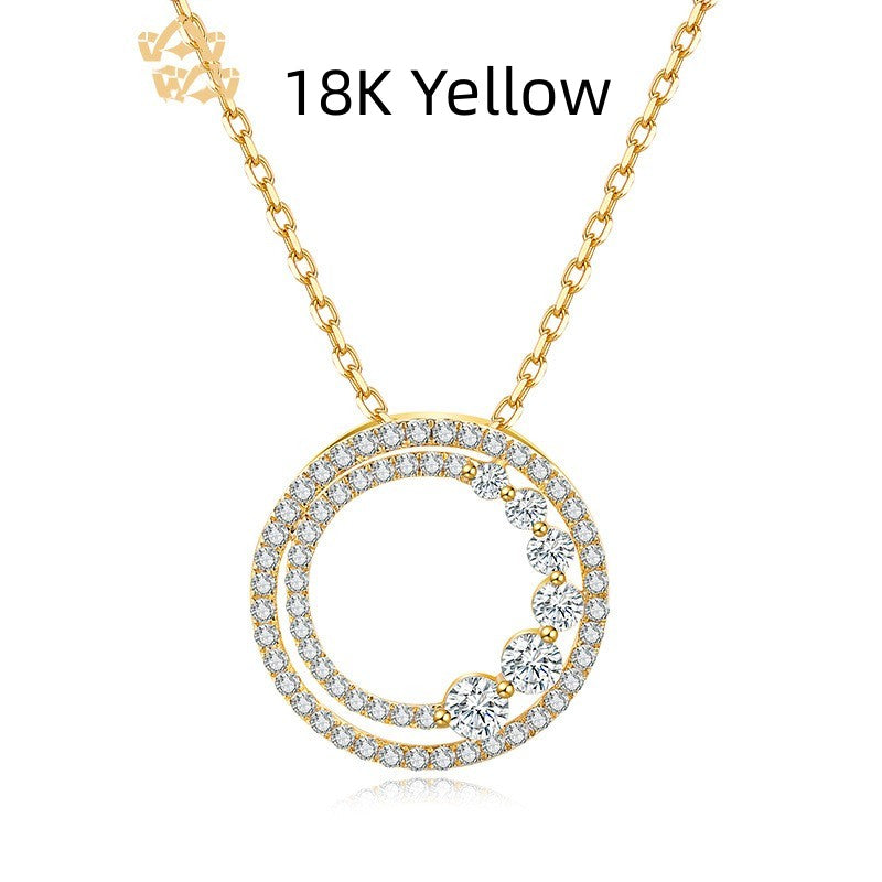 18K Womens Gold Diamond Necklace