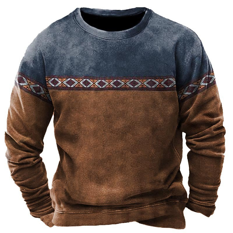 Crewneck Sweater Vintage Print Men