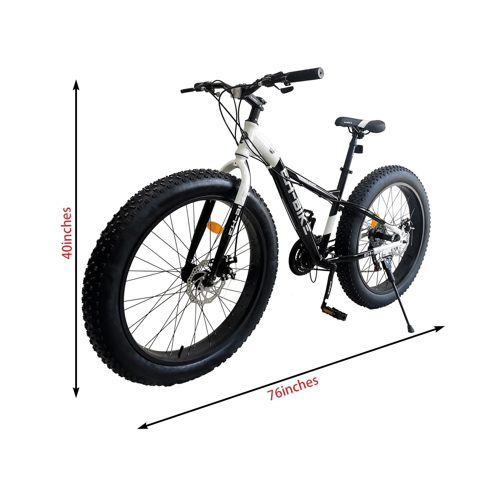 Fat Tire Bike For Mountain/snow/road, 26-Inch Wheels, 21-Speed, Steel Frame