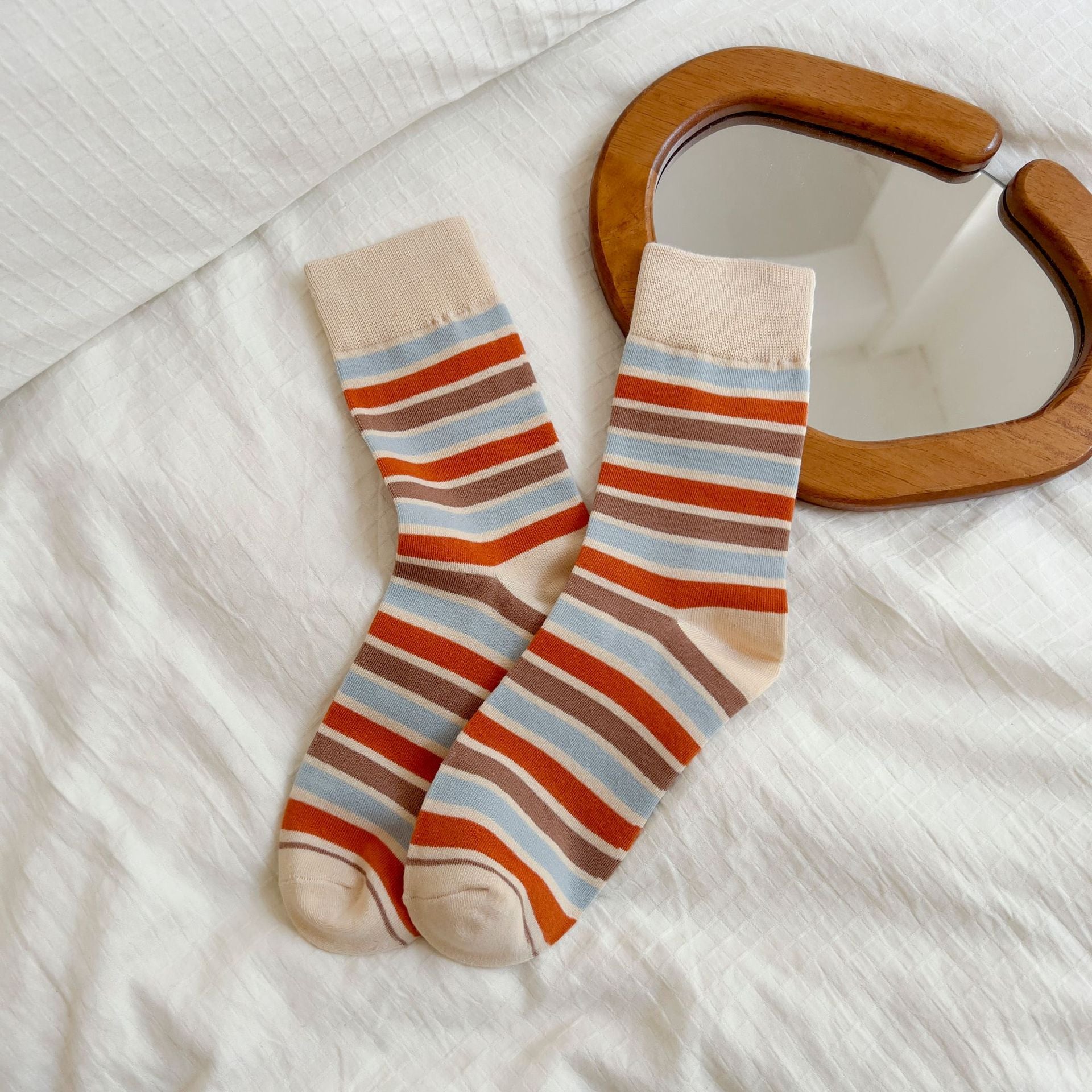 Colourful Striped Socks For Women