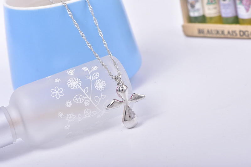 Crystal angel necklace