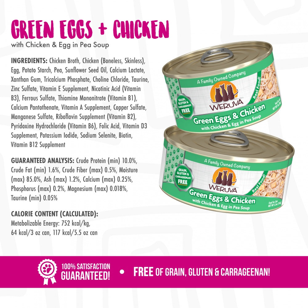 Weruva Green Eggs And Chicken Formula Canned Cat Food