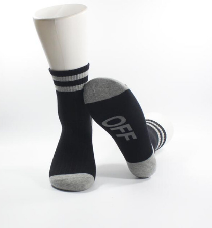 Cotton socks striped style sports tube socks