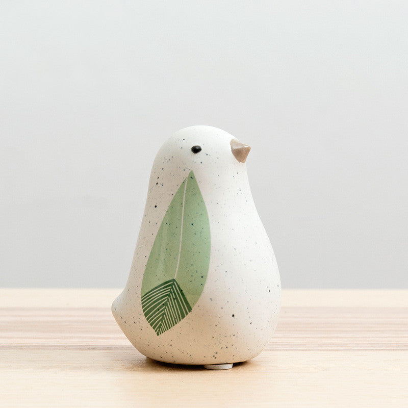 Small Fresh Ceramic Bird Decoration