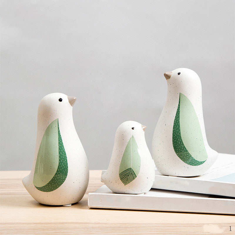 Small Fresh Ceramic Bird Decoration