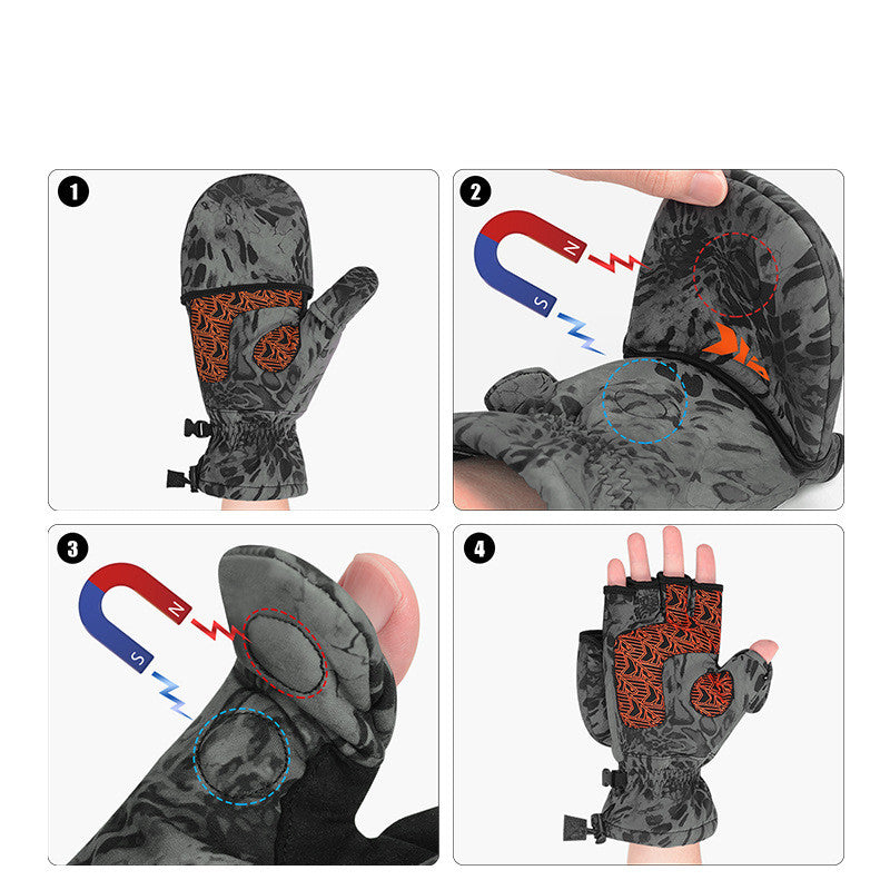 Fishing Gloves Windproof, Waterproof, Non-Slip Gloves