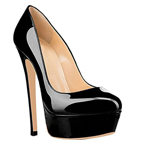 European And American Large Size High Heels Baotou Round Toe Women'S Shoes