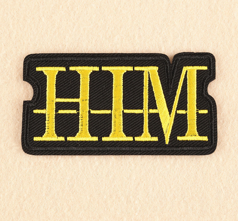 Long and Width Embroidered English Letter Embroidered Patch Apparel Badge