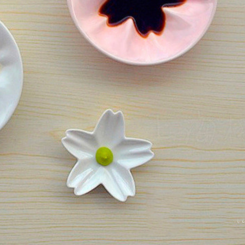 Zakka Creative Japanese Sakura Soy Sauce Dipping Dish Snack Dish Vinegar Dish Tableware Small Dish Small Dish