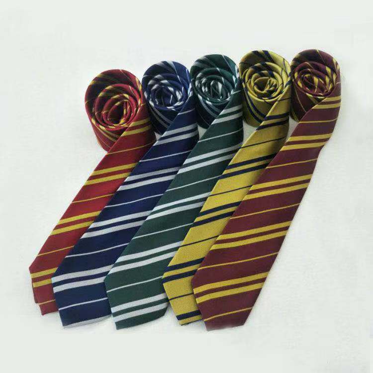 Striped Tie Halloween Cosplay Tie Gryffindor Slytherin Tie