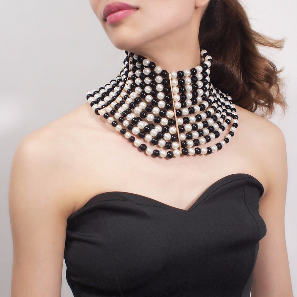 Multi-layered Pearl Sexy Short Necklace Necklace Necklace