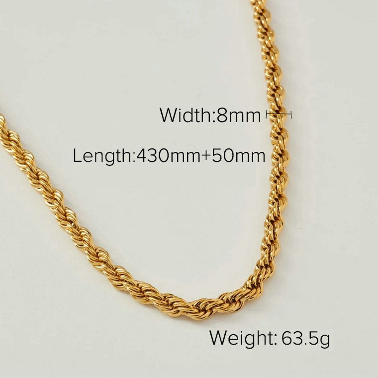 Romeo Twisted Rope Chain Necklace Necklace