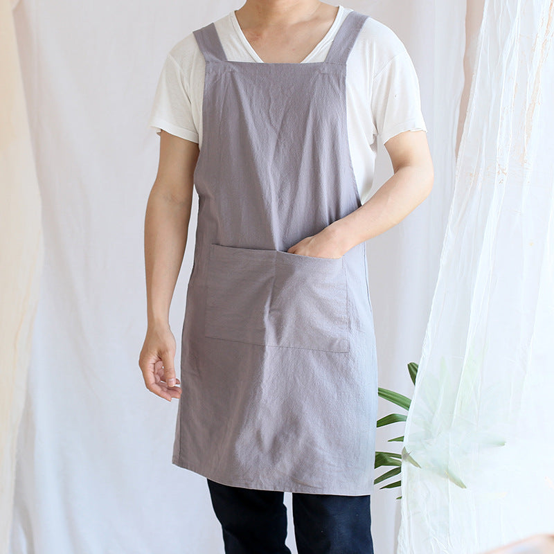 Men's And Women's Fashion Solid Color Anti-fouling Apron