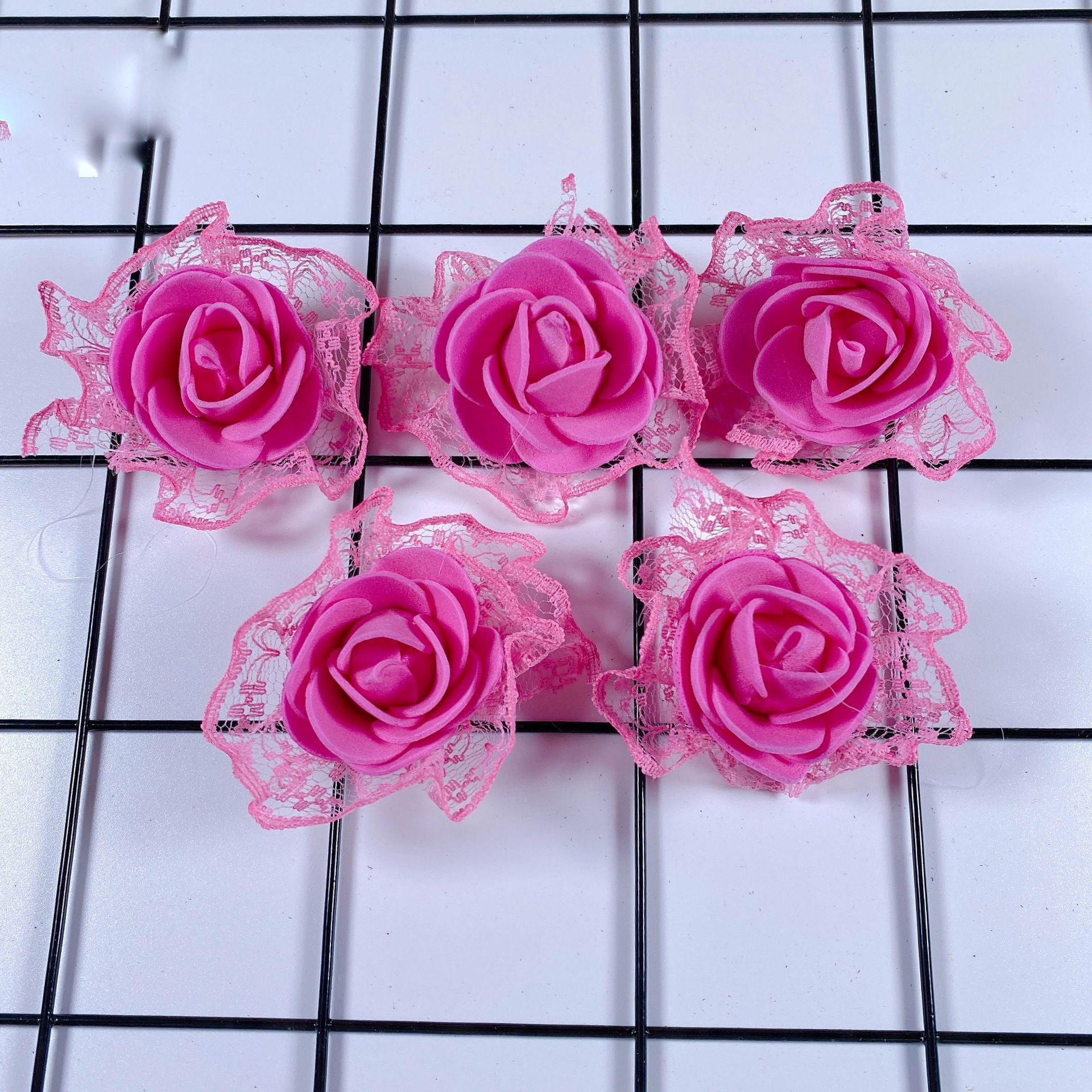 Lace rose head pe foam accessories