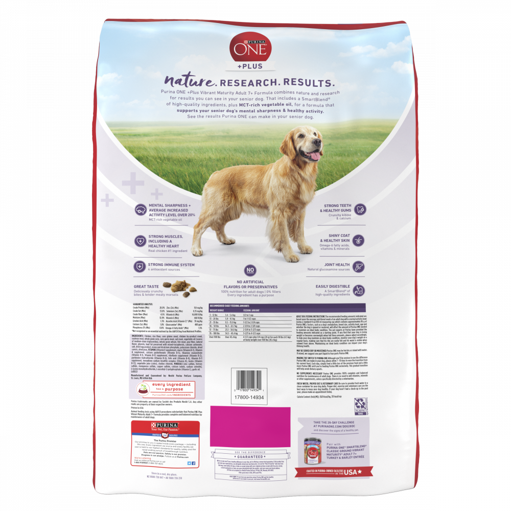 Purina ONE SmartBlend Vibrant Maturity 7+ Senior Formula Dry Dog Food