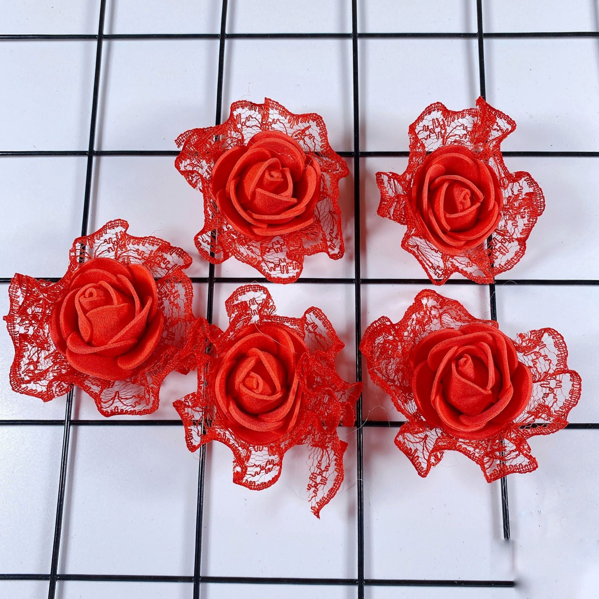 Lace rose head pe foam accessories
