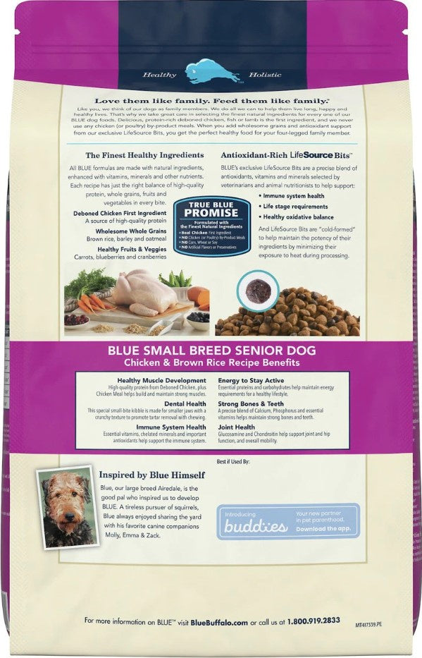 Blue Buffalo Life Protection Formula Small Breed Senior Chicken & Brown Rice Recipe Dry Dog Food