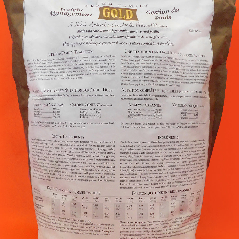 Fromm Gold Weight Management Dry Dog Food
