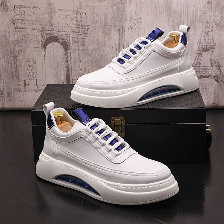 Fashion Trendy Men's Casual Shoes With White Thick Sole