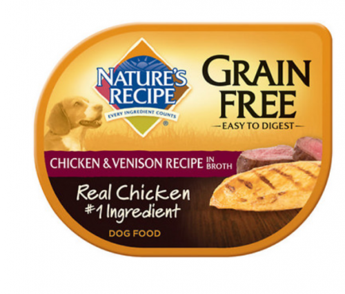 Nature's Recipe Grain Free Easy to Digest Chicken and Venison Recipe in Broth Wet Dog Food
