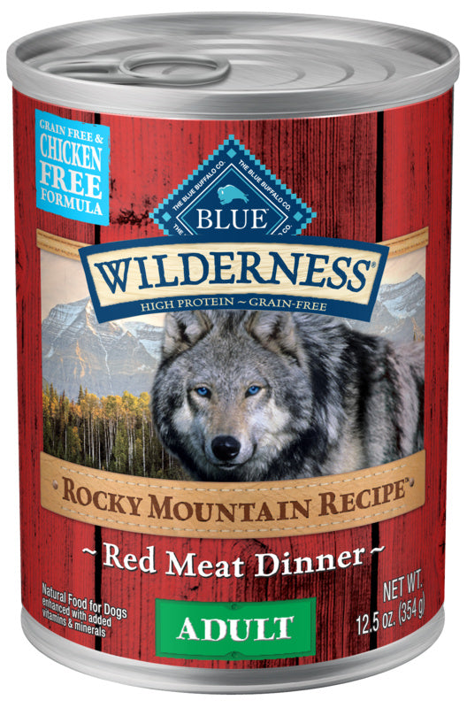 Blue Buffalo Wilderness Rocky Mountain Recipe Grain-Free Red Meat Dinner Adult Canned Dog Food