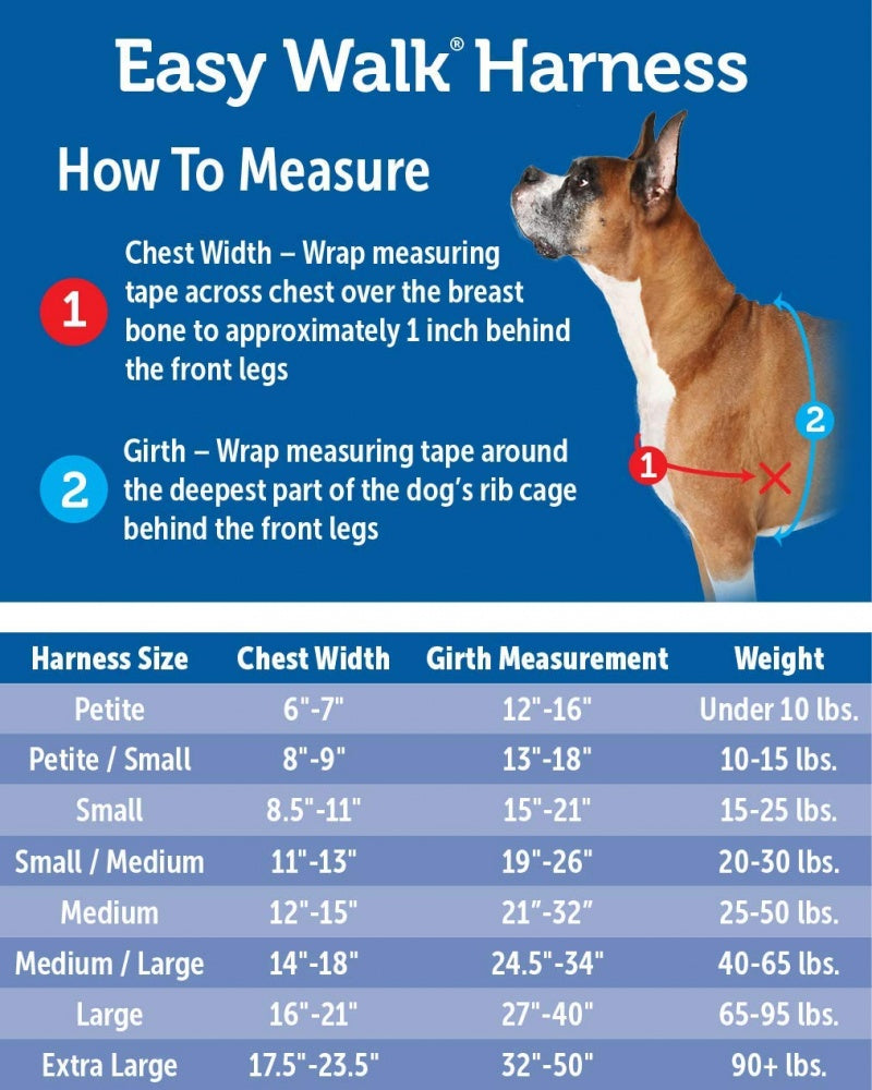 PetSafe Easy Walk Black & Silver Dog Harness