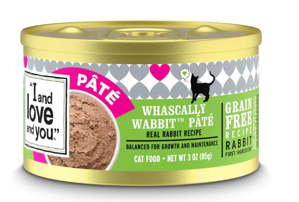 I and Love and You Grain Free Whascally Rabbit Pate Recipe Canned Cat Food