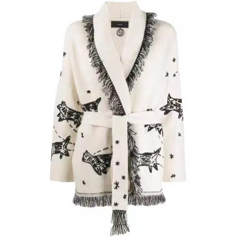 Heavy Industry Hand-embroidered Cashmere Knitted Cardigan