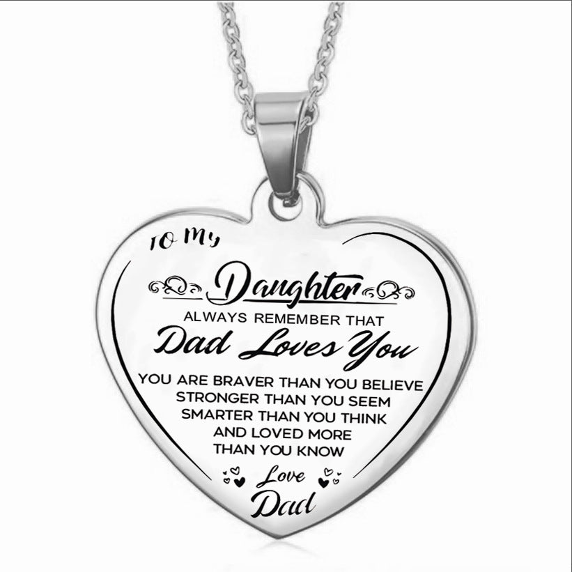 Daughter love pendant necklace for daughter