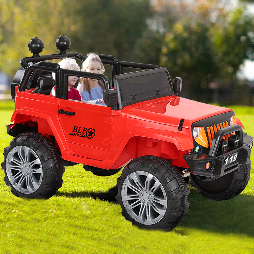 2.4G 4WD Off-road RC Car Manned Jeep Truck Dual Mode Support Two Kids Ride-on