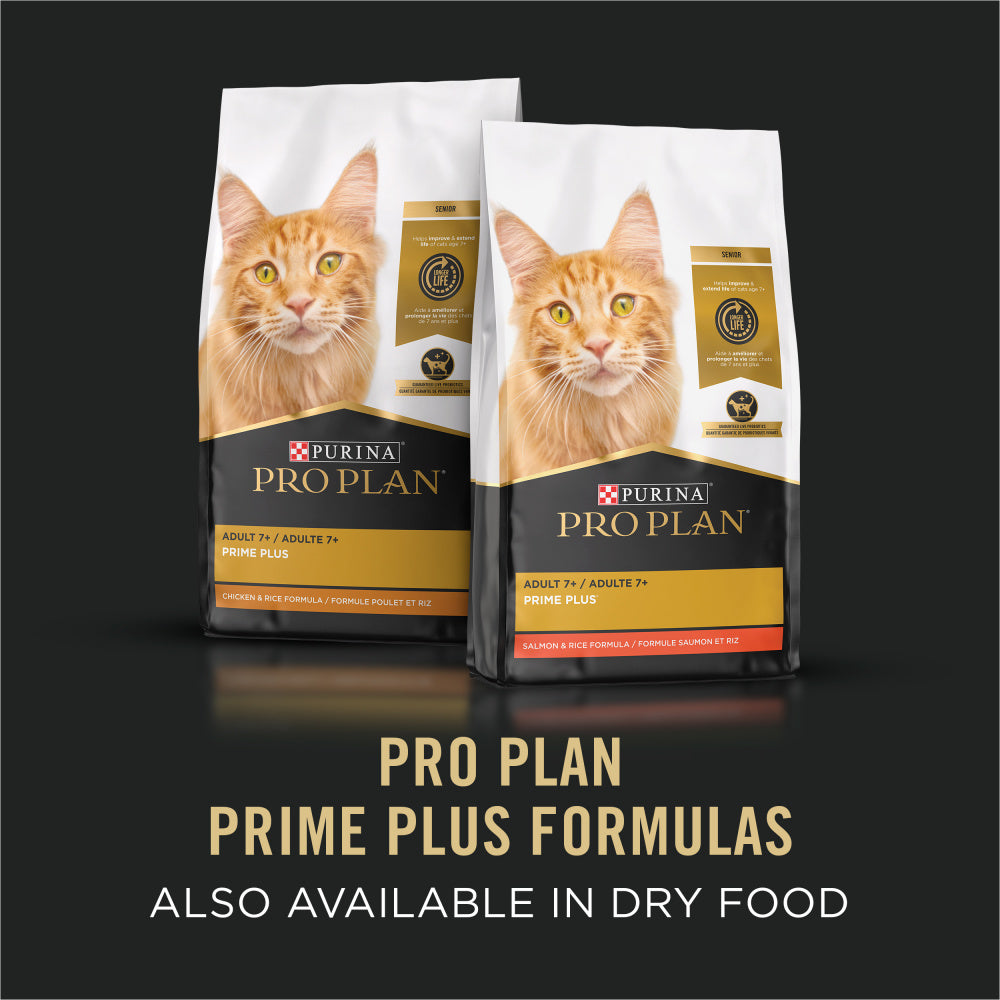Purina Pro Plan Prime Plus 7+ Ocean Whitefish & Salmon Entree Classic Canned Cat Food