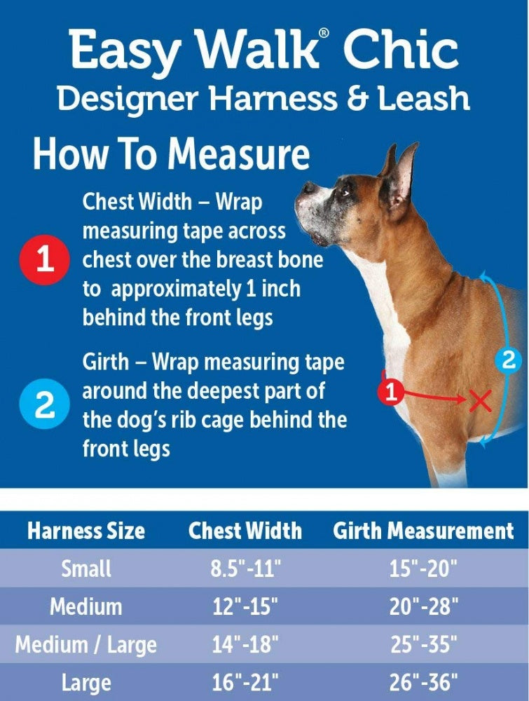 PetSafe Easy Walk Chic Bonez Dog Harness & Leash