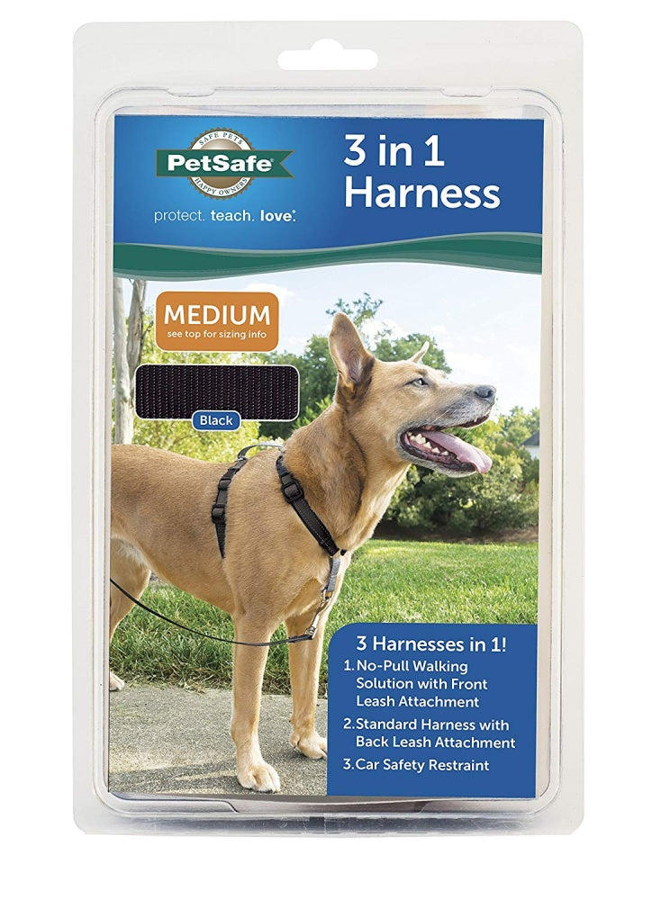 PetSafe 3 in 1 Black Dog Harness