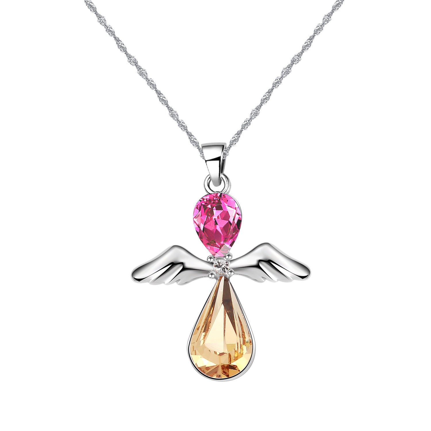 Crystal angel necklace