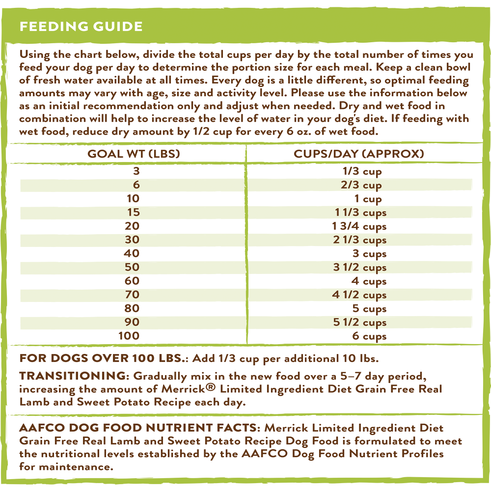 Merrick Limited Ingredient Diet Grain Free Real Lamb & Sweet Potato Recipe Dry Dog Food