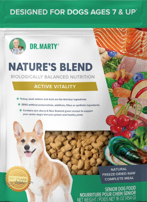 Dr. Marty Nature's Blend for Active Vitality Seniors Freeze Dried Raw Dog Food