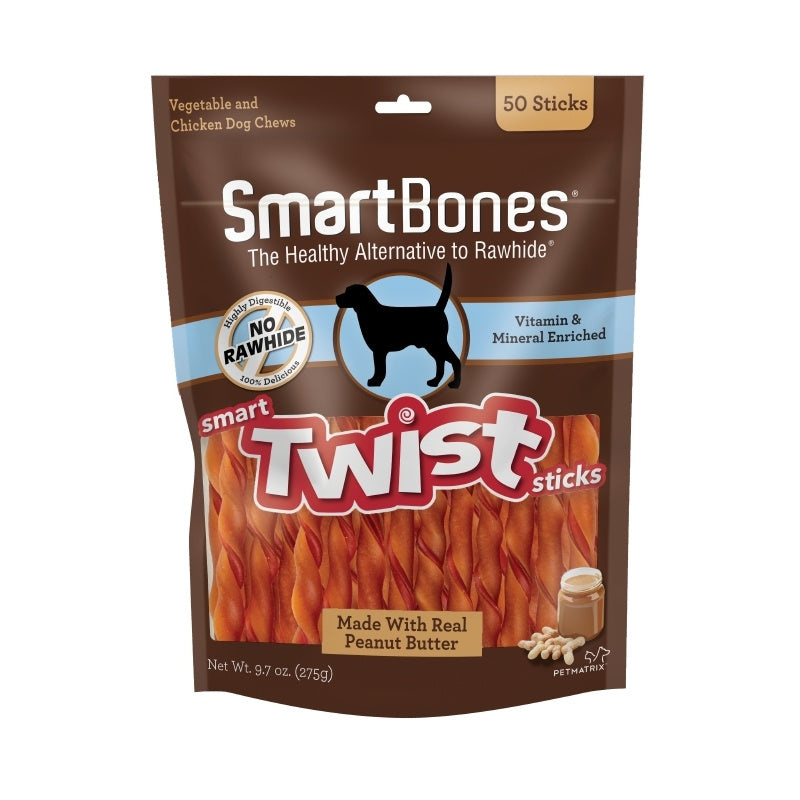 SmartBones Twists Peanut Butter Dog Treat