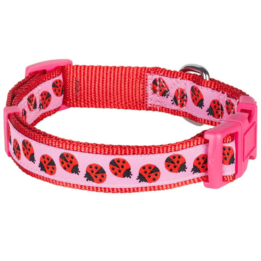 Blueberry Pet Ladybug Designer Basic Dog Collar