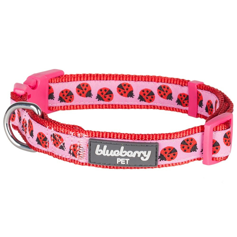 Blueberry Pet Ladybug Designer Basic Dog Collar